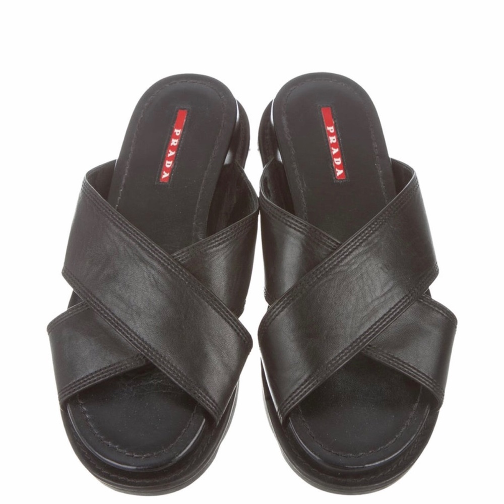 Prada Leather Slides size 39